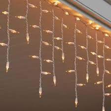 Photo 1 of 300-Light Clear Incandescent Mini Icicle Lights
