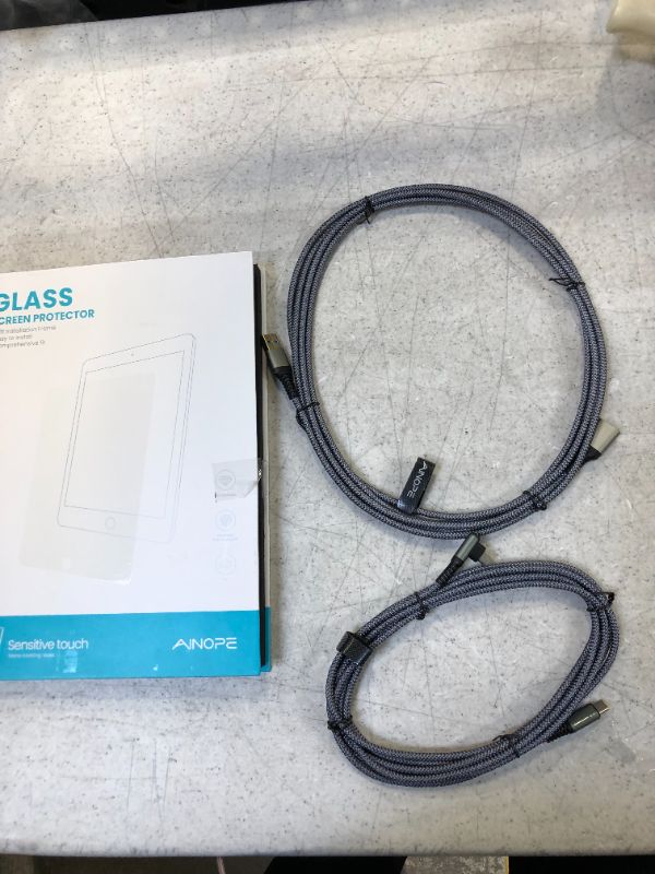 Photo 1 of glass screen protector with a usb cable type and cable for computer  