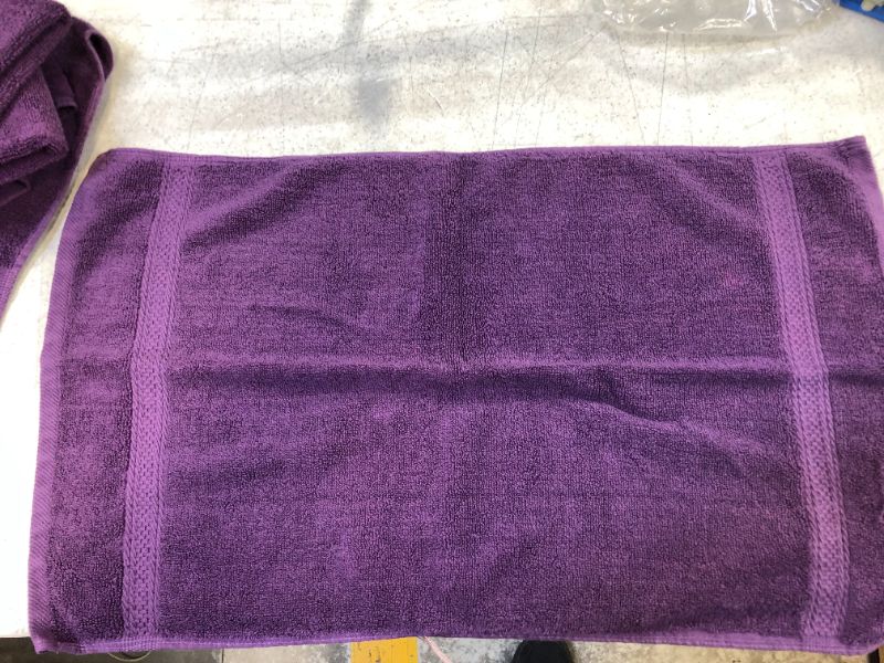 Photo 1 of 26.5 x 16 inches hand towel color violet 6 pack  