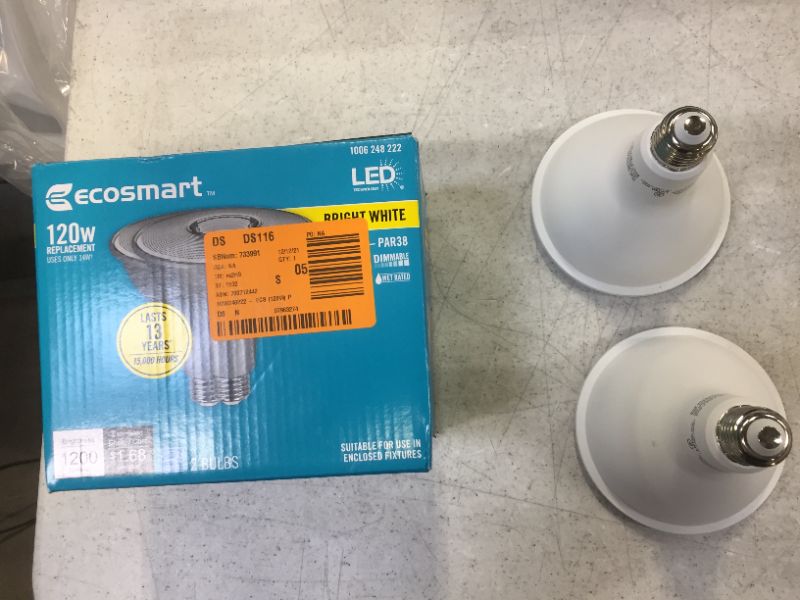 Photo 2 of 120-Watt Equivalent PAR38 Dimmable ENERGY STAR Flood LED Light Bulb Bright White (2-Pack)
