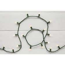 Photo 1 of 29.5 ft. 100-Light Warm White Mini LED Lights on Green Wire
