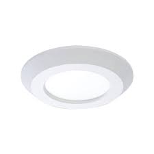 Photo 1 of 4 in. 2700K-5000K Selectable CCT Surface Integrated LED Downlight Recessed Light with White Round Trim
