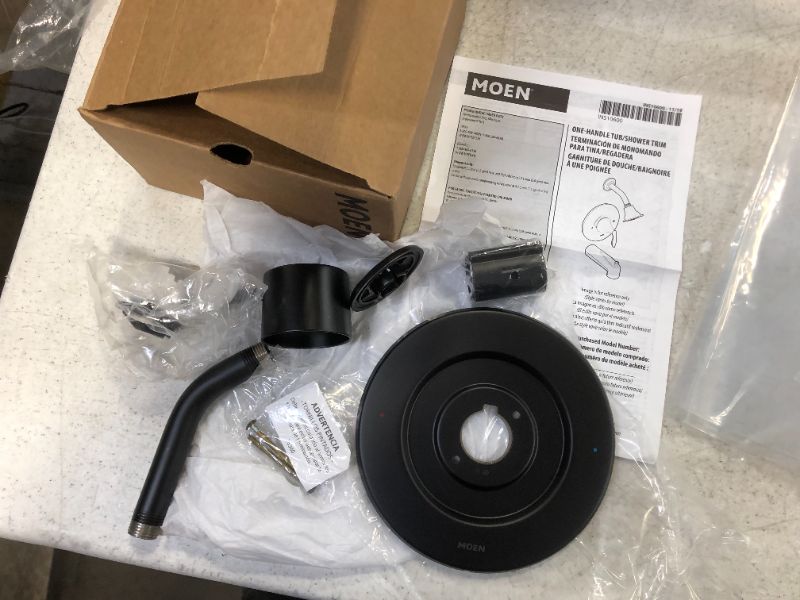 Photo 2 of Align Single-Handle Posi-Temp Shower Faucet Trim Kit in Matte Black (Valve and Shower Head Not Included)
