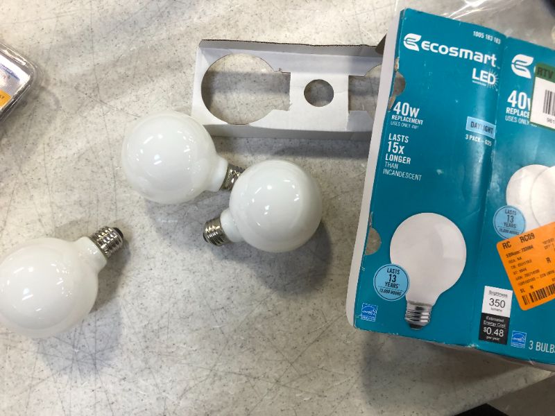 Photo 1 of 40-Watt Equivalent G25 Globe Dimmable ENERGY STAR Frosted Glass Filament LED Vintage Edison Light Bulb Daylight (3-Pack)
