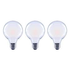 Photo 1 of 40-Watt Equivalent G25 Globe Dimmable ENERGY STAR Frosted Glass Filament LED Vintage Edison Light Bulb Daylight (3-Pack)
