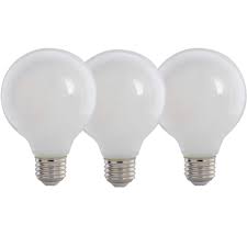 Photo 1 of 60-Watt Equivalent G25 Globe Dimmable ENERGY STAR Filament LED Vintage Edison Light Bulb Soft White (3-Pack)
