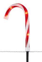 Photo 1 of 10 in. Candy Cane Pathway Lights (Set of 8)
