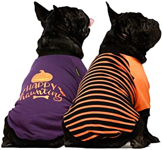 Photo 1 of Fitwarm 2-Pack Halloween Dog Shirt for Pet Clothes 100% Cotton Puppy T-Shirts SIZE XXL