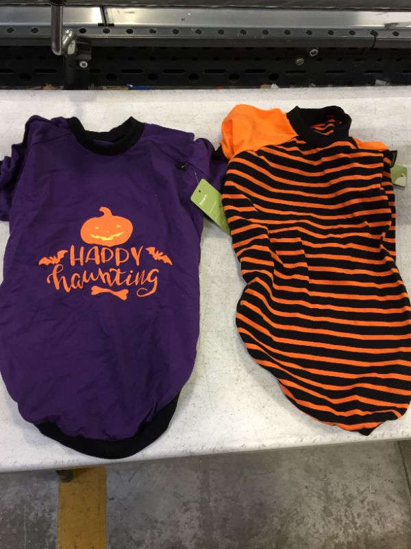 Photo 2 of Fitwarm 2-Pack Halloween Dog Shirt for Pet Clothes 100% Cotton Puppy T-Shirts SIZE XXL