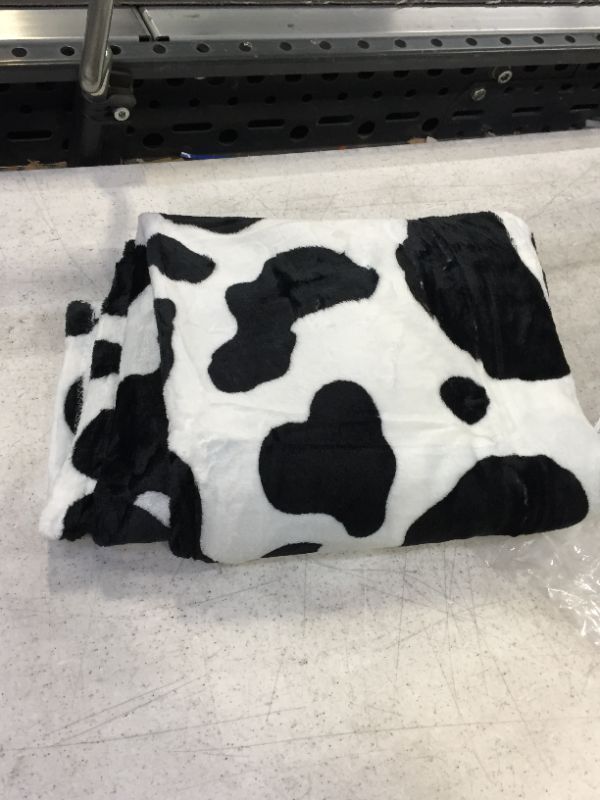 Photo 2 of Cow Blanket, Ultra Soft Cow Print Blanket Flannel Fleece SMALL