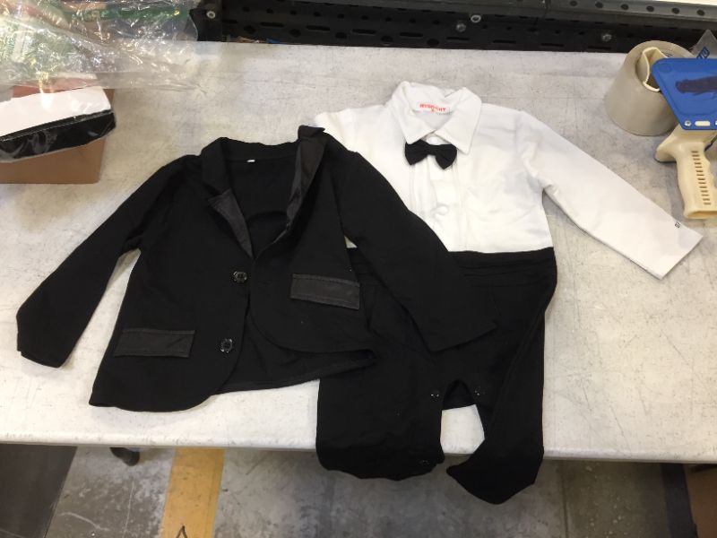 Photo 1 of Boys Tuxedo Onesie with Blazer Jacket