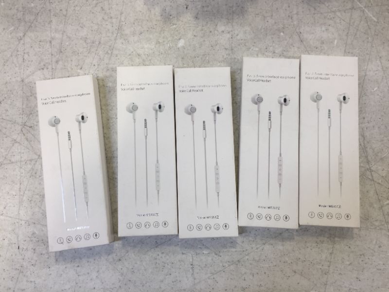 Photo 2 of BENEWY Earbuds, in-Ear Earbuds Wired Earphones with Volume Control & Built-in Microphone, Wired in-Ear Headphones with Noise Isolating, Compatible with iPhone, Samsung, MP3, 3.5mm Interface 5 Pack