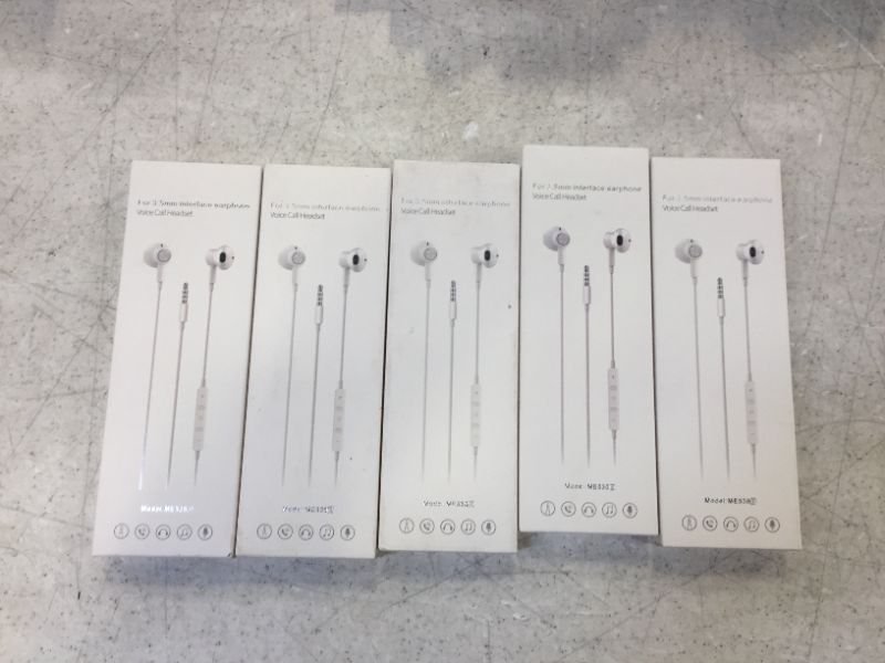 Photo 2 of BENEWY Earbuds, in-Ear Earbuds Wired Earphones with Volume Control & Built-in Microphone, Wired in-Ear Headphones with Noise Isolating, Compatible with iPhone, Samsung, MP3, 3.5mm Interface 5 Pack