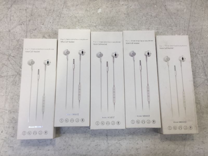 Photo 2 of BENEWY Earbuds, in-Ear Earbuds Wired Earphones with Volume Control & Built-in Microphone, Wired in-Ear Headphones with Noise Isolating, Compatible with iPhone, Samsung, MP3, 3.5mm Interface 5 Pack