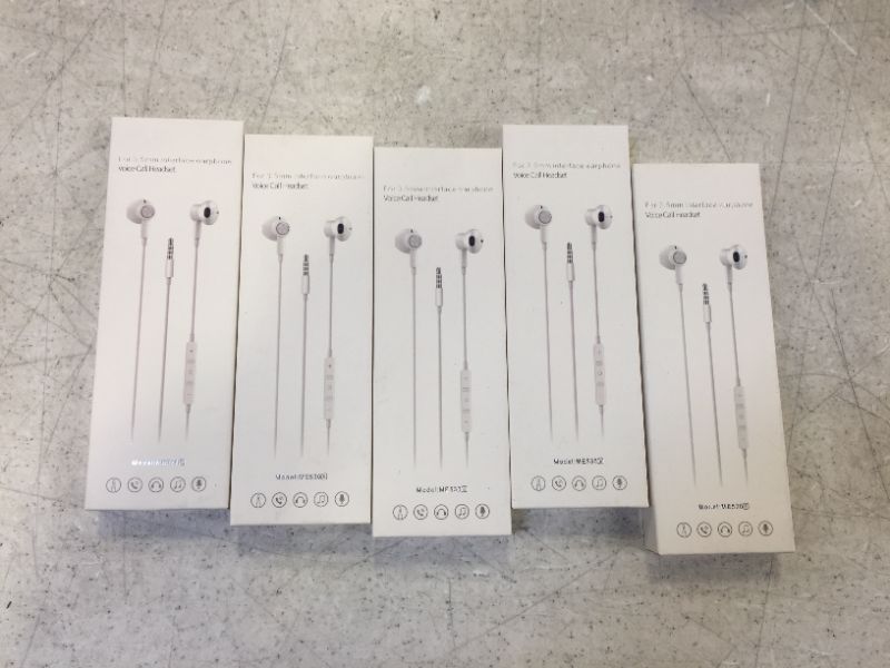 Photo 1 of BENEWY Earbuds, in-Ear Earbuds Wired Earphones with Volume Control & Built-in Microphone, Wired in-Ear Headphones with Noise Isolating, Compatible with iPhone, Samsung, MP3, 3.5mm Interface 5 Pack