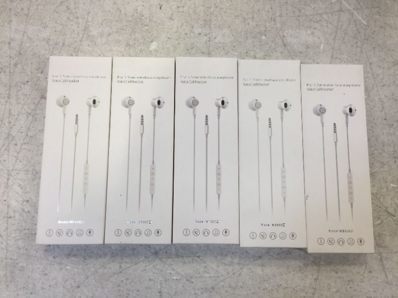 Photo 2 of BENEWY Earbuds, in-Ear Earbuds Wired Earphones with Volume Control & Built-in Microphone, Wired in-Ear Headphones with Noise Isolating, Compatible with iPhone, Samsung, MP3, 3.5mm Interface 5 Pack