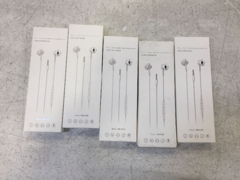 Photo 1 of BENEWY Earbuds, in-Ear Earbuds Wired Earphones with Volume Control & Built-in Microphone, Wired in-Ear Headphones with Noise Isolating, Compatible with iPhone, Samsung, MP3, 3.5mm Interface 5 Pack