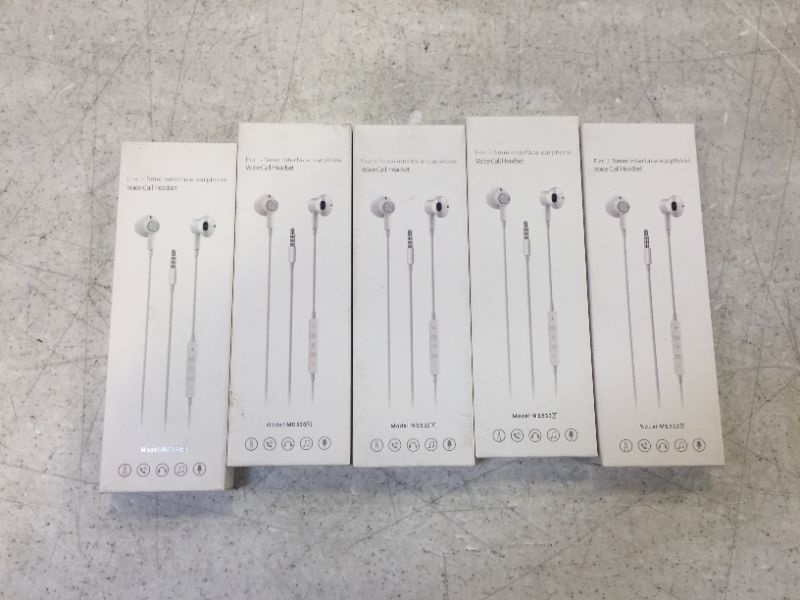 Photo 2 of BENEWY Earbuds, in-Ear Earbuds Wired Earphones with Volume Control & Built-in Microphone, Wired in-Ear Headphones with Noise Isolating, Compatible with iPhone, Samsung, MP3, 3.5mm Interface 5 Pack