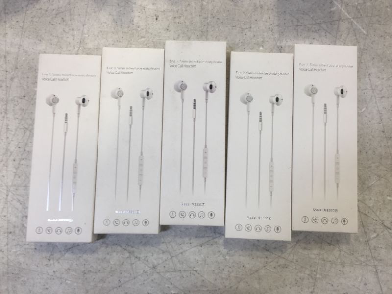 Photo 2 of BENEWY Earbuds, in-Ear Earbuds Wired Earphones with Volume Control & Built-in Microphone, Wired in-Ear Headphones with Noise Isolating, Compatible with iPhone, Samsung, MP3, 3.5mm Interface 5 Pack