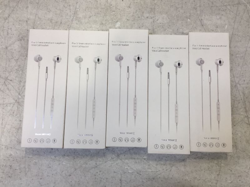 Photo 2 of BENEWY Earbuds, in-Ear Earbuds Wired Earphones with Volume Control & Built-in Microphone, Wired in-Ear Headphones with Noise Isolating, Compatible with iPhone, Samsung, MP3, 3.5mm Interface 5 Pack