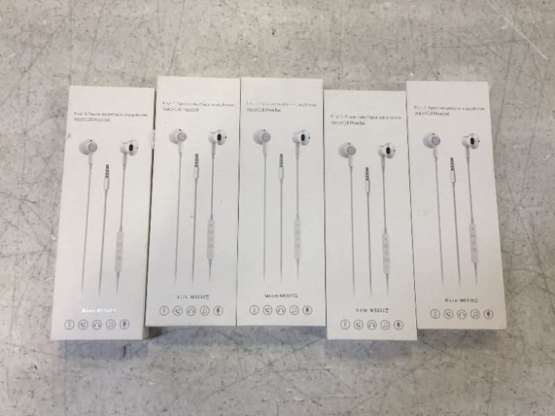 Photo 2 of BENEWY Earbuds, in-Ear Earbuds Wired Earphones with Volume Control & Built-in Microphone, Wired in-Ear Headphones with Noise Isolating, Compatible with iPhone, Samsung, MP3, 3.5mm Interface 5 Pack