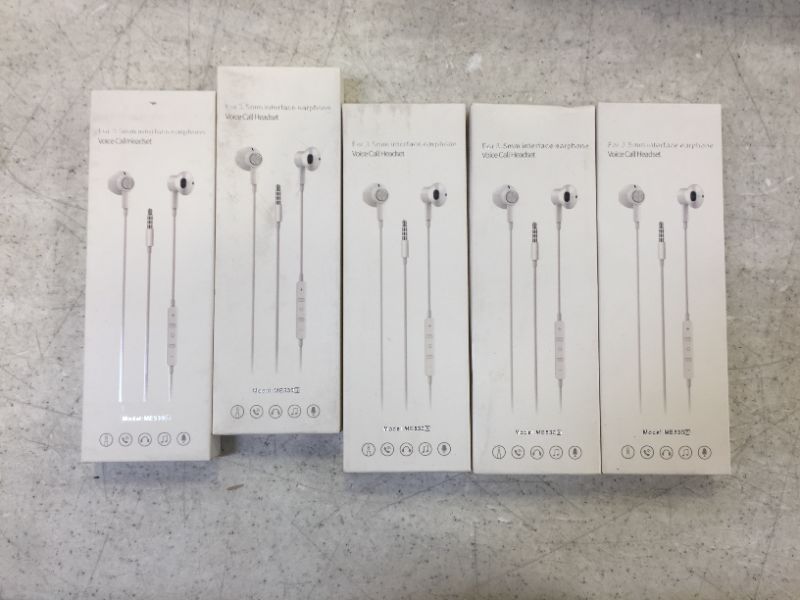 Photo 2 of BENEWY Earbuds, in-Ear Earbuds Wired Earphones with Volume Control & Built-in Microphone, Wired in-Ear Headphones with Noise Isolating, Compatible with iPhone, Samsung, MP3, 3.5mm Interface 5 Pack