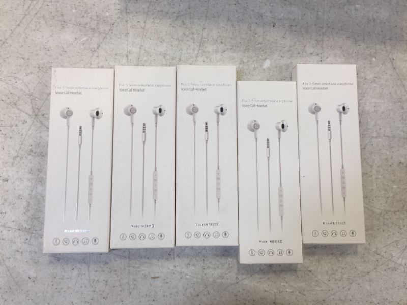 Photo 2 of BENEWY Earbuds, in-Ear Earbuds Wired Earphones with Volume Control & Built-in Microphone, Wired in-Ear Headphones with Noise Isolating, Compatible with iPhone, Samsung, MP3, 3.5mm Interface 5 Pack