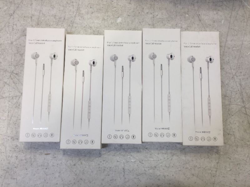 Photo 2 of BENEWY Earbuds, in-Ear Earbuds Wired Earphones with Volume Control & Built-in Microphone, Wired in-Ear Headphones with Noise Isolating, Compatible with iPhone, Samsung, MP3, 3.5mm Interface 5 Pack