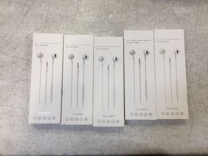 Photo 2 of BENEWY Earbuds, in-Ear Earbuds Wired Earphones with Volume Control & Built-in Microphone, Wired in-Ear Headphones with Noise Isolating, Compatible with iPhone, Samsung, MP3, 3.5mm Interface 5 Pack