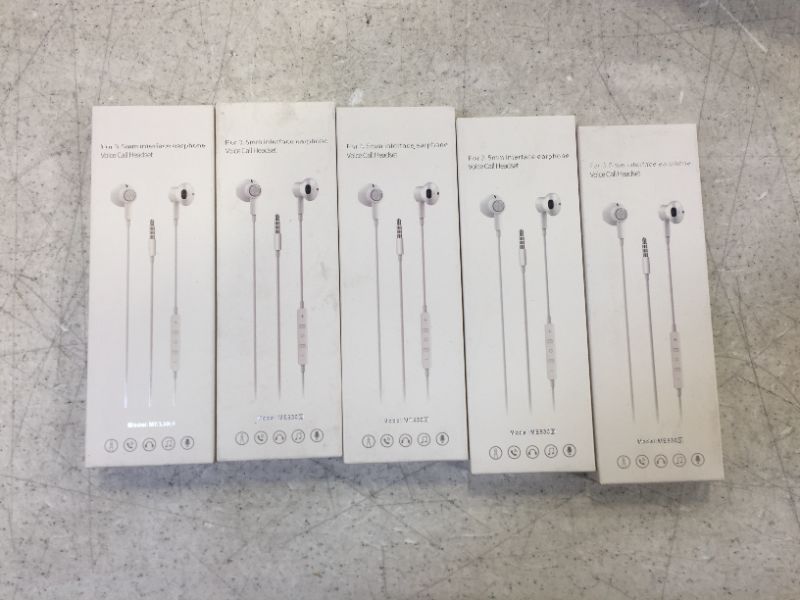 Photo 2 of BENEWY Earbuds, in-Ear Earbuds Wired Earphones with Volume Control & Built-in Microphone, Wired in-Ear Headphones with Noise Isolating, Compatible with iPhone, Samsung, MP3, 3.5mm Interface 5 Pack