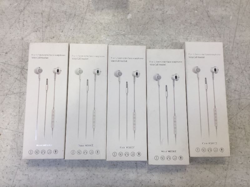 Photo 2 of BENEWY Earbuds, in-Ear Earbuds Wired Earphones with Volume Control & Built-in Microphone, Wired in-Ear Headphones with Noise Isolating, Compatible with iPhone, Samsung, MP3, 3.5mm Interface 5 Pack