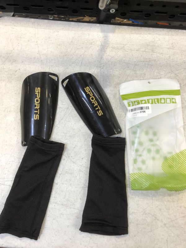 Photo 1 of kids soccer shin guards color black size small 