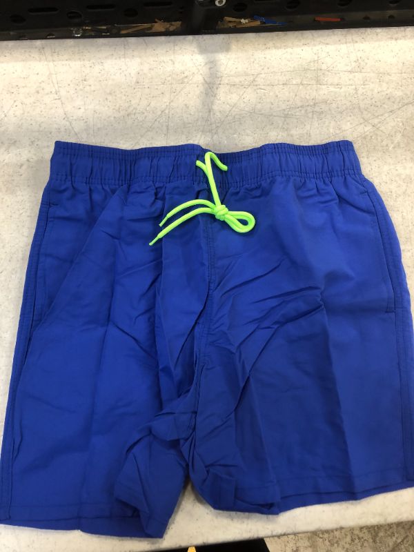 Photo 1 of mens swim trunks color blue size small 