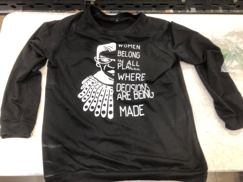 Photo 1 of activist shirt homage long sleeve color black size large women