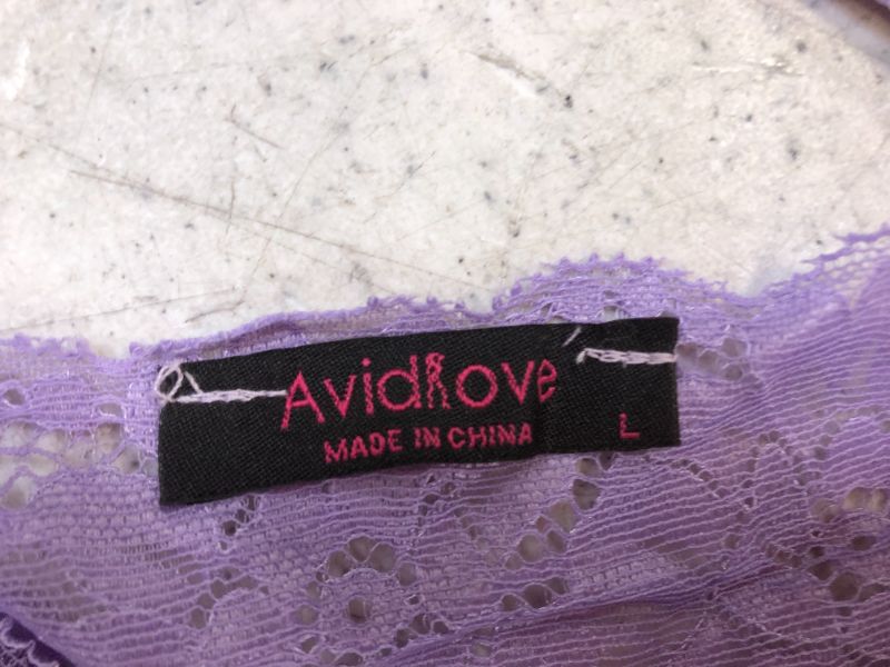 Photo 3 of avidlove  brand lace lingerie color purple size large 