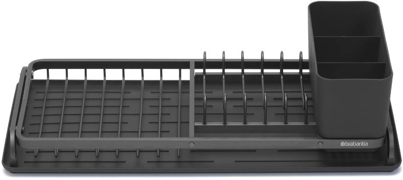 Photo 1 of Brabantia Compact Dish Drying Rack, Dark Gray
