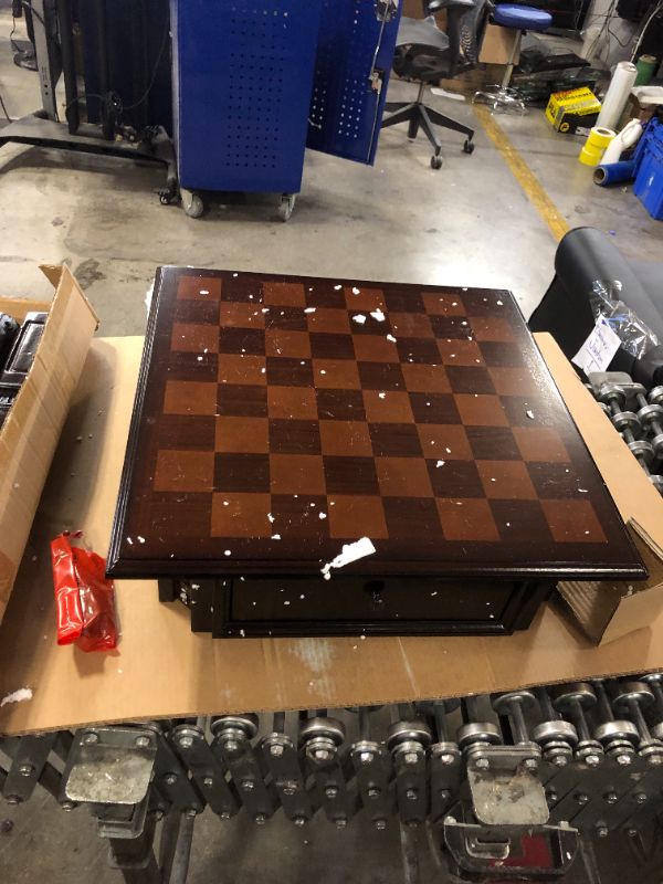 Photo 2 of Design Toscano DE302 Walpole Manor Chess Gaming Table, 26 Inch, Walnut table only 