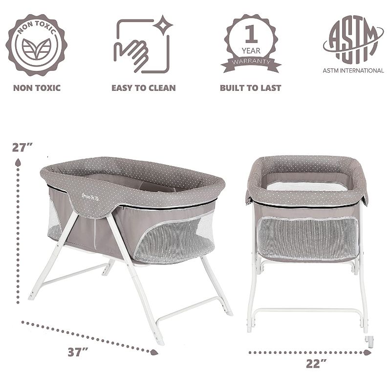 Photo 1 of Dream On Me, Traveler Portable Bassinet, Twinkle Grey 27x36.5 Inch (Pack of 1)
