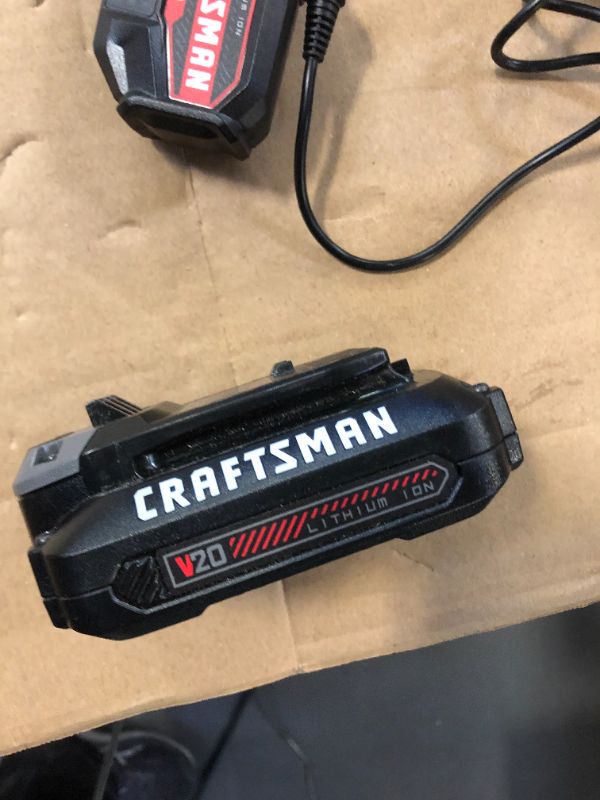 Photo 3 of craftsman 20v charger lithium ion small charger with battery 