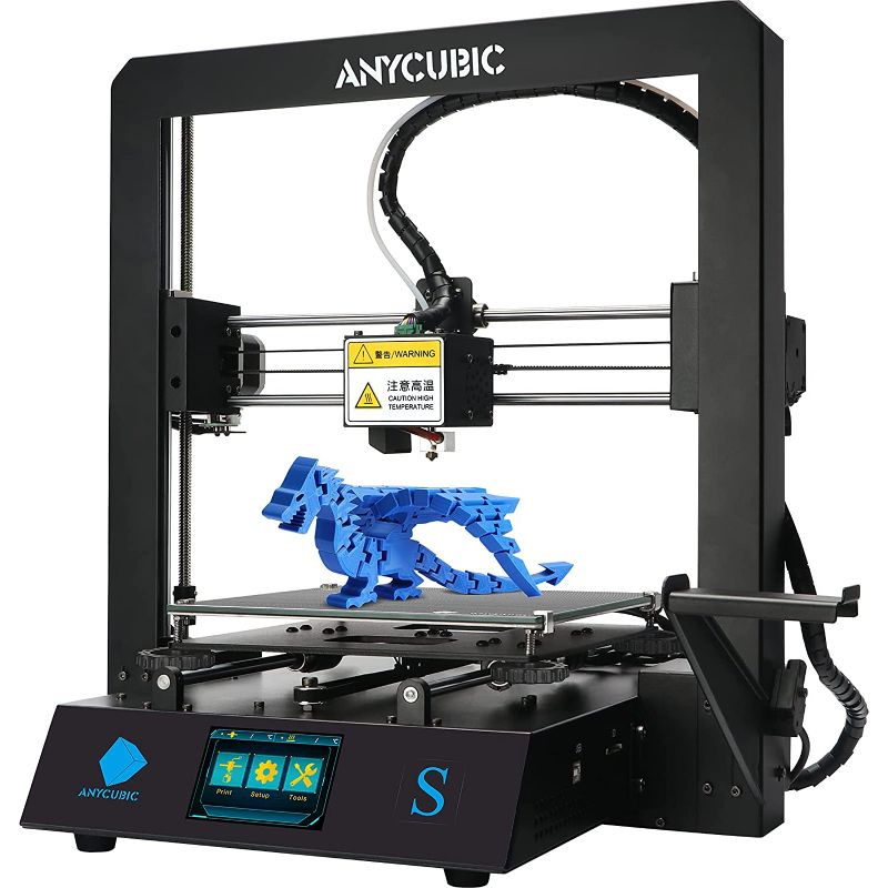 Photo 1 of ANYCUBIC Mega S Upgrade FDM 3D Printer with Extruder and Suspended Filament Rack + Free Test PLA Filament, Works with TPU/PLA/ABS and 8.27''(L) x8.27''(W) x8.07''(H) Print Size
