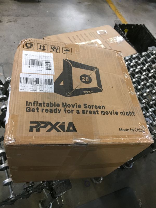 Photo 1 of PPXIA 20ft Inflatable Movie Screen Outdoor Projector Screen with Air Blower, Tie-Downs, Repair Kit & Storage Bags, Supports Front and Rear Projection Best for Movie Nights Backyards Pool Party
