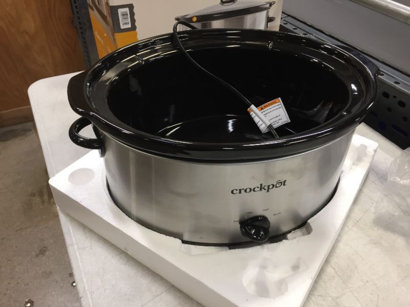 Photo 2 of Crock-Pot® 8-Quart Manual Slow Cooker, Stainless Steel with Little Dipper® Food Warmer