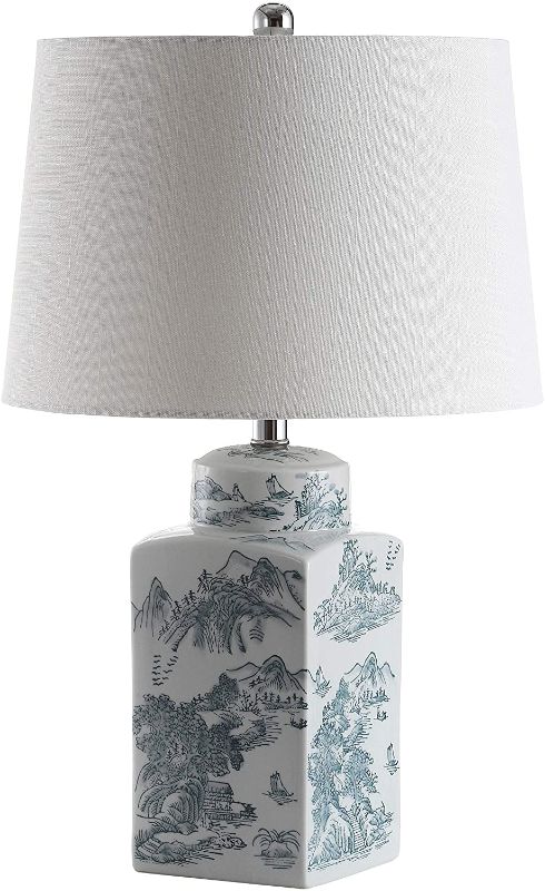 Photo 1 of JONATHAN Y JYL5052A Audrey 24.5" Chinoiserie LED Lamp Cottage,FrenchCountry,Traditional for Bedroom, Living Room, Office, College Dorm, Coffee Table, Bookcase, Blue/White
