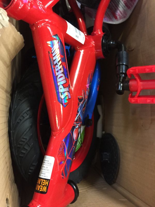 Photo 1 of 12" Marvel Spider-Man Sidewalk Bike for Boys, Red, by Huffy
