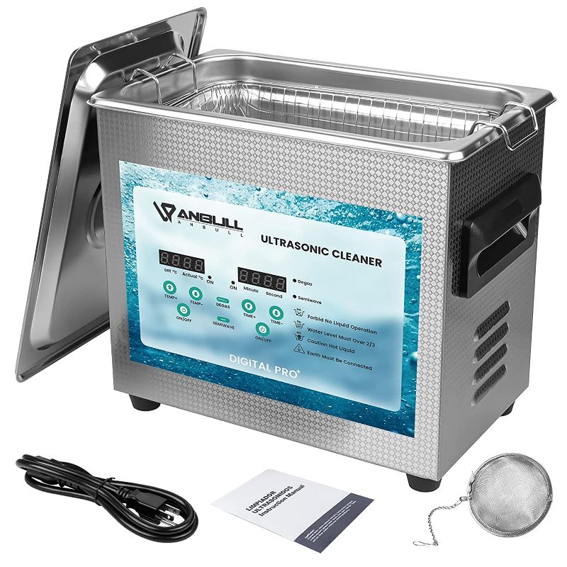 Photo 1 of Anbull 3.2L Professional Ultrasonic Cleaner Machine, 60/120W Dual Frequency, Sonic Cleaner with Heater&Timer for Jewelry Watch Eyeglass Dental Circuit Board Cleaning (3.2L Dual Frequency)
