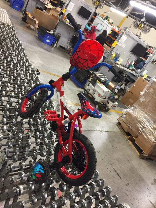 Photo 3 of 12" Marvel Spider-Man Sidewalk Bike for Boys, Red, by Huffy
