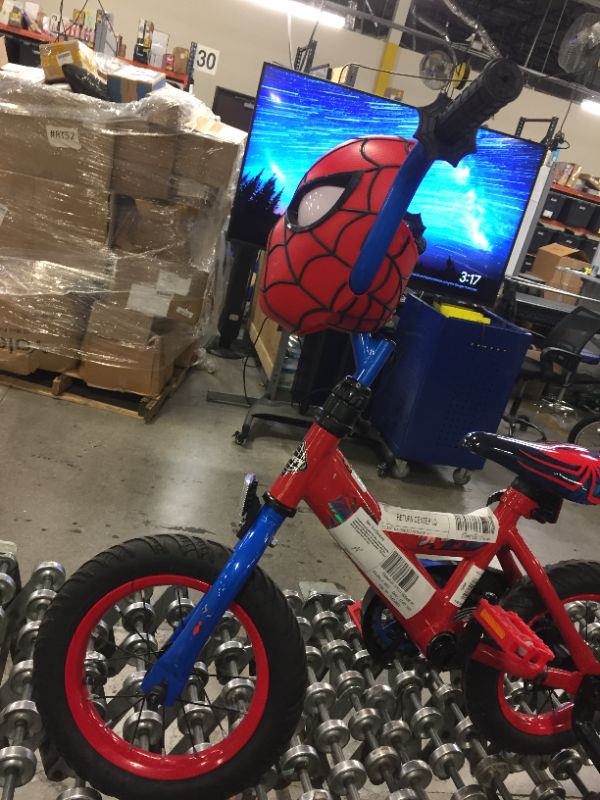 Photo 2 of 12" Marvel Spider-Man Sidewalk Bike for Boys, Red, by Huffy
