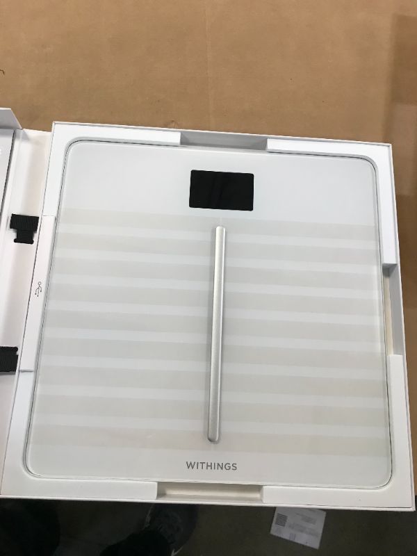 Photo 2 of Withings Body Cardio – Premium Wi-Fi Body Composition Smart Scale, Tracks Heart Health, Vascular Age, BMI, Fat, Muscle & Bone Mass, Water %, Digital Bathroom Scale with App Sync via Bluetooth or Wi-Fi
