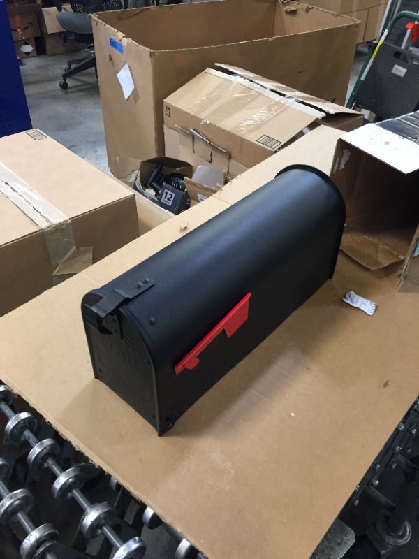 Photo 1 of Gibraltar Mailboxes Admiral, Aluminum, Medium, Textured Black, Post Mounted Mailbox, ADM11B01