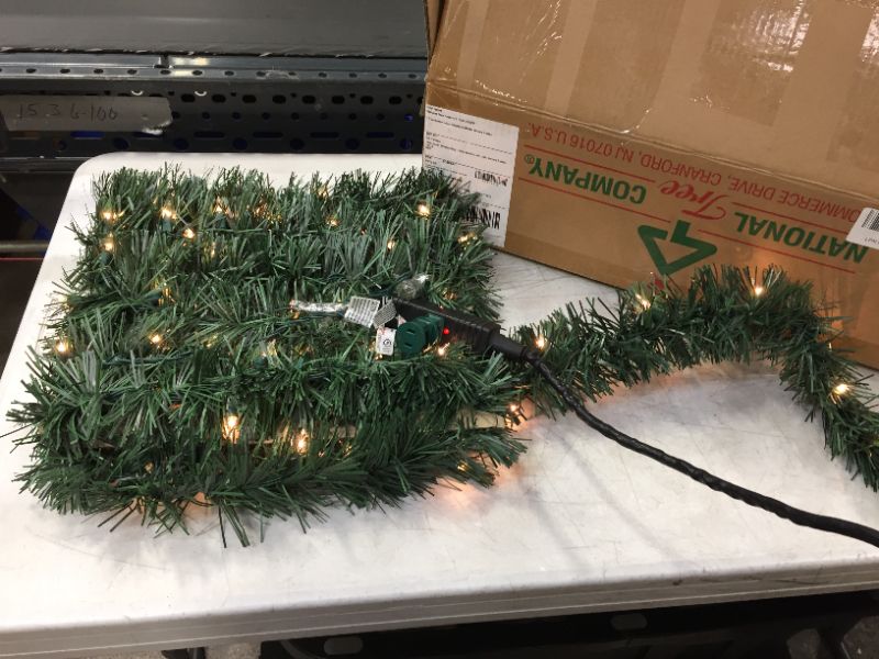 Photo 1 of 9' x 10" Pre-Lit Norwood Fir Artificial Christmas Garland – Clear Lights
